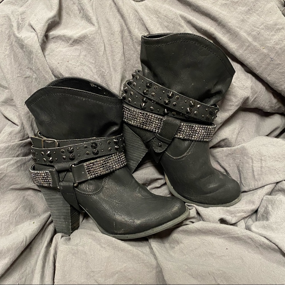 Black Buckle booties